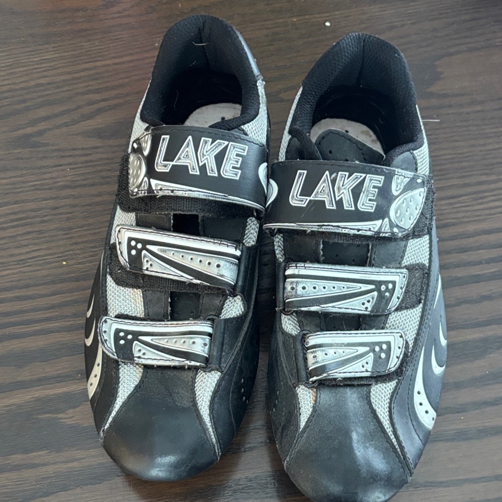 Lake Men's Black and Gray Cycling Shoes
